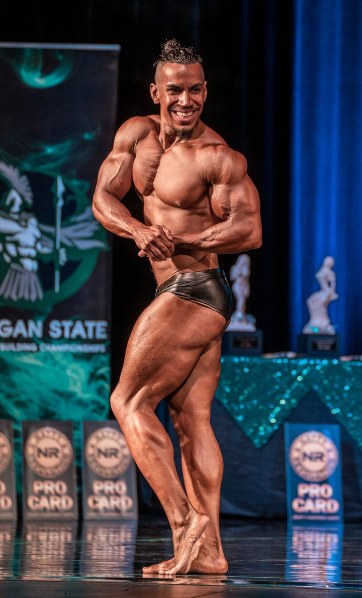 Mr. America competition stage photography by REVO Studios