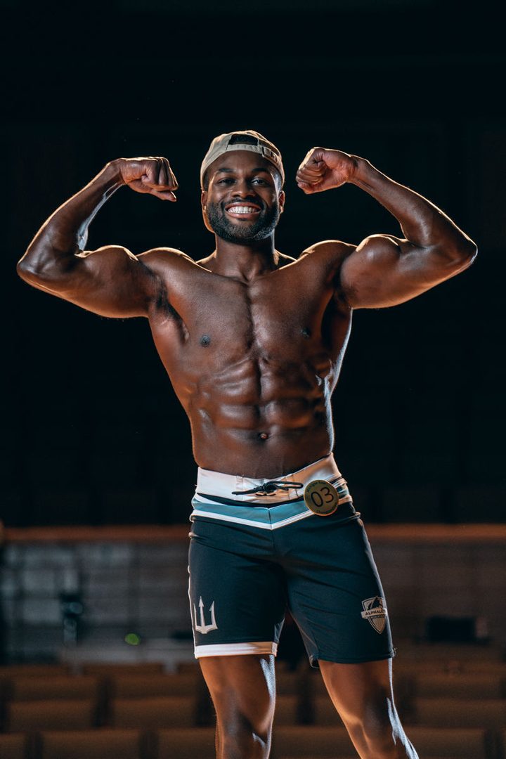 Mr. America competition stage photography by REVO Studios