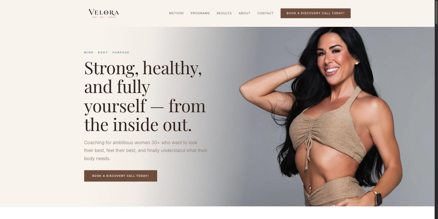 VELORA Health & Performance — a REVO Studios website